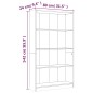 vidaXL Bücherregal 4 Fächer Räuchereiche 80x24x142 cm Holzwerkstoff vidaXL Bücherregal 4 Fächer Räuchereiche 80x24x142 cm Holzwerkstoff