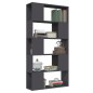 vidaXL Bücherregal Raumteiler Grau 80x24x155 cm Holzwerkstoff vidaXL Bücherregal Raumteiler Grau 80x24x155 cm Holzwerkstoff