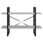 vidaXL Bücherregal 2 Fächer Betongrau 100x30x70 cm Holzwerkstoff vidaXL Bücherregal 2 Fächer Betongrau 100x30x70 cm Holzwerkstoff