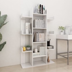 vidaXL Bücherregal Hochglanz-Weiß 86x25,5x140 cm Holzwerkstoff
