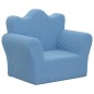 vidaXL Kindersofa Blau Weich Plüsch vidaXL Kindersofa Blau Weich Plüsch