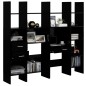 vidaXL 4-tlg. Bücherregal-Set Schwarz Holzwerkstoff vidaXL 4-tlg. Bücherregal-Set Schwarz Holzwerkstoff