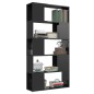 vidaXL Bücherregal Raumteiler Hochglanz-Schwarz 80x24x155cm vidaXL Bücherregal Raumteiler Hochglanz-Schwarz 80x24x155cm
