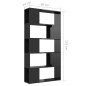 vidaXL Bücherregal Raumteiler Hochglanz-Schwarz 80x24x155cm vidaXL Bücherregal Raumteiler Hochglanz-Schwarz 80x24x155cm