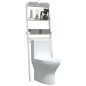 vidaXL Toilettenregal Weiß 63,5x32x179 cm Massivholz Kiefer vidaXL Toilettenregal Weiß 63,5x32x179 cm Massivholz Kiefer