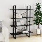 vidaXL Bücherregal 4 Fächer Schwarz 100x30x140 cm Holzwerkstoff vidaXL Bücherregal 4 Fächer Schwarz 100x30x140 cm Holzwerkstoff