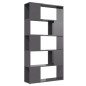 vidaXL Bücherregal Raumteiler Hochglanz-Grau 80x24x155cm Holzwerkstoff vidaXL Bücherregal Raumteiler Hochglanz-Grau 80x24x155cm Holzwerkstoff