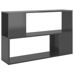 vidaXL Bücherregal Hochglanz-Grau 100x24x63 cm Holzwerkstoff