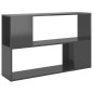 vidaXL Bücherregal Hochglanz-Grau 100x24x63 cm Holzwerkstoff vidaXL Bücherregal Hochglanz-Grau 100x24x63 cm Holzwerkstoff
