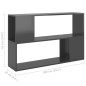 vidaXL Bücherregal Hochglanz-Grau 100x24x63 cm Holzwerkstoff vidaXL Bücherregal Hochglanz-Grau 100x24x63 cm Holzwerkstoff