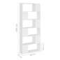 vidaXL Bücherregal Raumteiler Weiß 80x24x186 cm Holzwerkstoff vidaXL Bücherregal Raumteiler Weiß 80x24x186 cm Holzwerkstoff