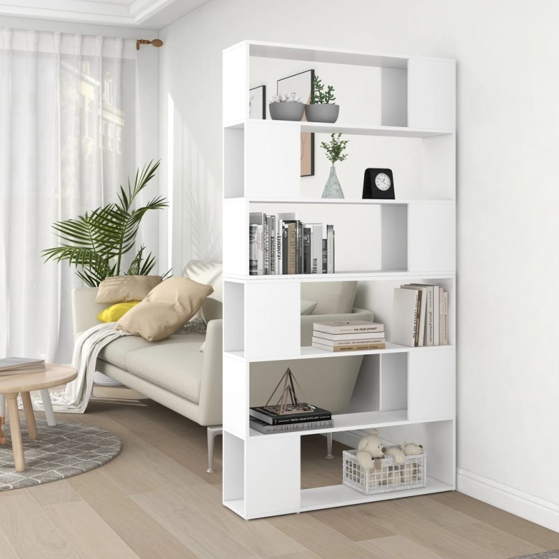 vidaXL Bücherregal Raumteiler Weiß 100x24x188 cm vidaXL Bücherregal Raumteiler Weiß 100x24x188 cm