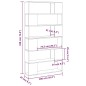 vidaXL Bücherregal Raumteiler Weiß 100x24x188 cm vidaXL Bücherregal Raumteiler Weiß 100x24x188 cm