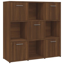 vidaXL Bücherregal Braun Eichen-Optik 90x30x90 cm Holzwerkstoff