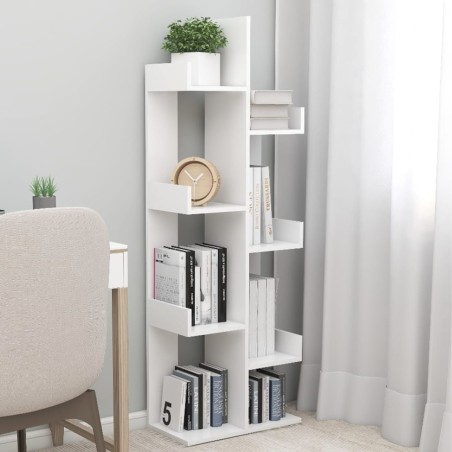 vvidaXL Bücherregal Weiß 48x25,5x140 cm Holzwerkstoff