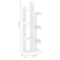 vvidaXL Bücherregal Weiß 48x25,5x140 cm Holzwerkstoff vvidaXL Bücherregal Weiß 48x25,5x140 cm Holzwerkstoff