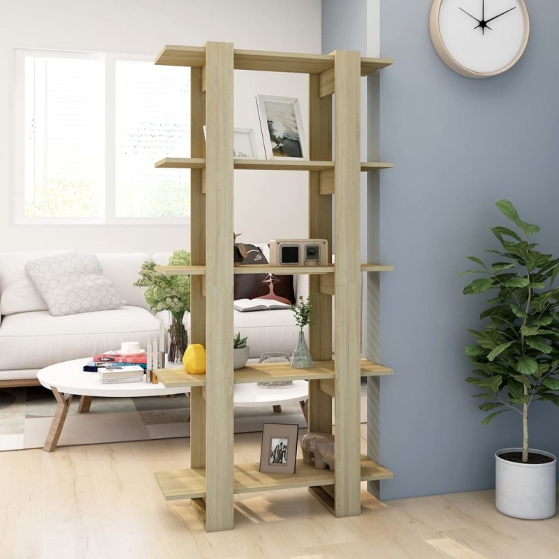 vidaXL Bücherregal/Raumteiler Sonoma-Eiche 80x30x160 cm Holzwerkstoff vidaXL Bücherregal/Raumteiler Sonoma-Eiche 80x30x160 cm Holzwerkstoff