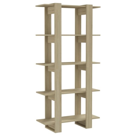 vidaXL Bücherregal/Raumteiler Sonoma-Eiche 80x30x160 cm Holzwerkstoff
