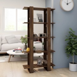 vidaXL Bücherregal/Raumteiler Braun Eiche 80x30x160 cm Holzwerkstoff