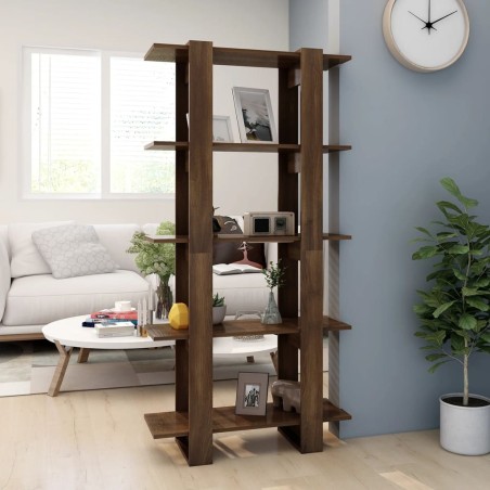 vidaXL Bücherregal/Raumteiler Braun Eiche 80x30x160 cm Holzwerkstoff