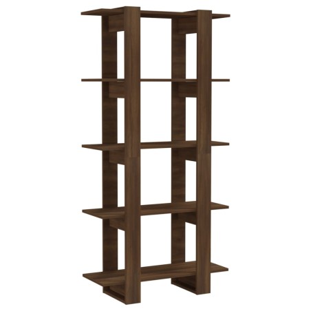 vidaXL Bücherregal/Raumteiler Braun Eiche 80x30x160 cm Holzwerkstoff