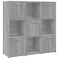 vidaXL Bücherregal Grau Sonoma 90x30x90 cm Holzwerkstoff vidaXL Bücherregal Grau Sonoma 90x30x90 cm Holzwerkstoff