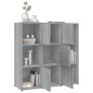 vidaXL Bücherregal Grau Sonoma 90x30x90 cm Holzwerkstoff vidaXL Bücherregal Grau Sonoma 90x30x90 cm Holzwerkstoff
