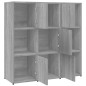 vidaXL Bücherregal Grau Sonoma 90x30x90 cm Holzwerkstoff vidaXL Bücherregal Grau Sonoma 90x30x90 cm Holzwerkstoff