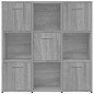 vidaXL Bücherregal Grau Sonoma 90x30x90 cm Holzwerkstoff vidaXL Bücherregal Grau Sonoma 90x30x90 cm Holzwerkstoff