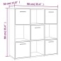 vidaXL Bücherregal Grau Sonoma 90x30x90 cm Holzwerkstoff vidaXL Bücherregal Grau Sonoma 90x30x90 cm Holzwerkstoff