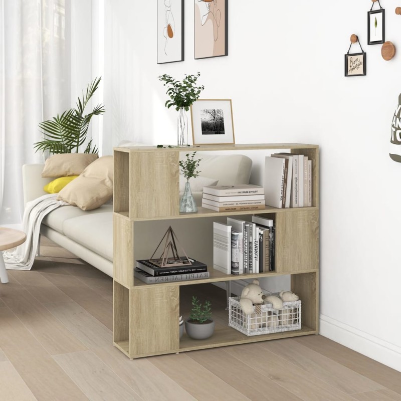vidaXL Bücherregal Raumteiler Sonoma-Eiche 100x24x94 cm vidaXL Bücherregal Raumteiler Sonoma-Eiche 100x24x94 cm