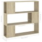 vidaXL Bücherregal Raumteiler Sonoma-Eiche 100x24x94 cm vidaXL Bücherregal Raumteiler Sonoma-Eiche 100x24x94 cm