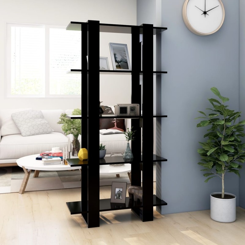 vidaXL Bücherregal/Raumteiler Schwarz 80x30x160 cm Holzwerkstoff vidaXL Bücherregal/Raumteiler Schwarz 80x30x160 cm Holzwerkstoff