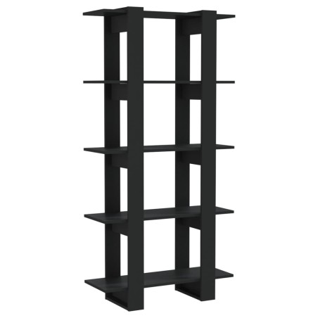 vidaXL Bücherregal/Raumteiler Schwarz 80x30x160 cm Holzwerkstoff