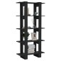 vidaXL Bücherregal/Raumteiler Schwarz 80x30x160 cm Holzwerkstoff vidaXL Bücherregal/Raumteiler Schwarz 80x30x160 cm Holzwerkstoff