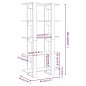 vidaXL Bücherregal/Raumteiler Schwarz 80x30x160 cm Holzwerkstoff vidaXL Bücherregal/Raumteiler Schwarz 80x30x160 cm Holzwerkstoff