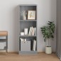 vidaXL Bücherregal 3 Fächer Grau Sonoma 40x24x109 cm Holzwerkstoff vidaXL Bücherregal 3 Fächer Grau Sonoma 40x24x109 cm Holzwerkstoff