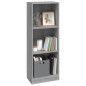 vidaXL Bücherregal 3 Fächer Grau Sonoma 40x24x109 cm Holzwerkstoff vidaXL Bücherregal 3 Fächer Grau Sonoma 40x24x109 cm Holzwerkstoff
