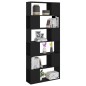 vidaXL Bücherregal Raumteiler Schwarz 80x24x186 cm Holzwerkstoff vidaXL Bücherregal Raumteiler Schwarz 80x24x186 cm Holzwerkstoff