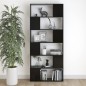 vidaXL Bücherregal Raumteiler Schwarz 80x24x186 cm Holzwerkstoff vidaXL Bücherregal Raumteiler Schwarz 80x24x186 cm Holzwerkstoff