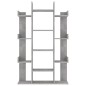 vidaXL Bücherregal Betongrau 86x25,5x140 cm Holzwerkstoff vidaXL Bücherregal Betongrau 86x25,5x140 cm Holzwerkstoff
