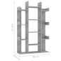 vidaXL Bücherregal Betongrau 86x25,5x140 cm Holzwerkstoff vidaXL Bücherregal Betongrau 86x25,5x140 cm Holzwerkstoff