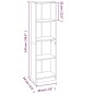 vidaXL Bücherregal 4 Fächer Braun Eichen-Optik 40x24x143 cm vidaXL Bücherregal 4 Fächer Braun Eichen-Optik 40x24x143 cm