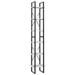 vidaXL Bücherregal 6 Fächer Weiß 40x30x210 cm Holzwerkstoff