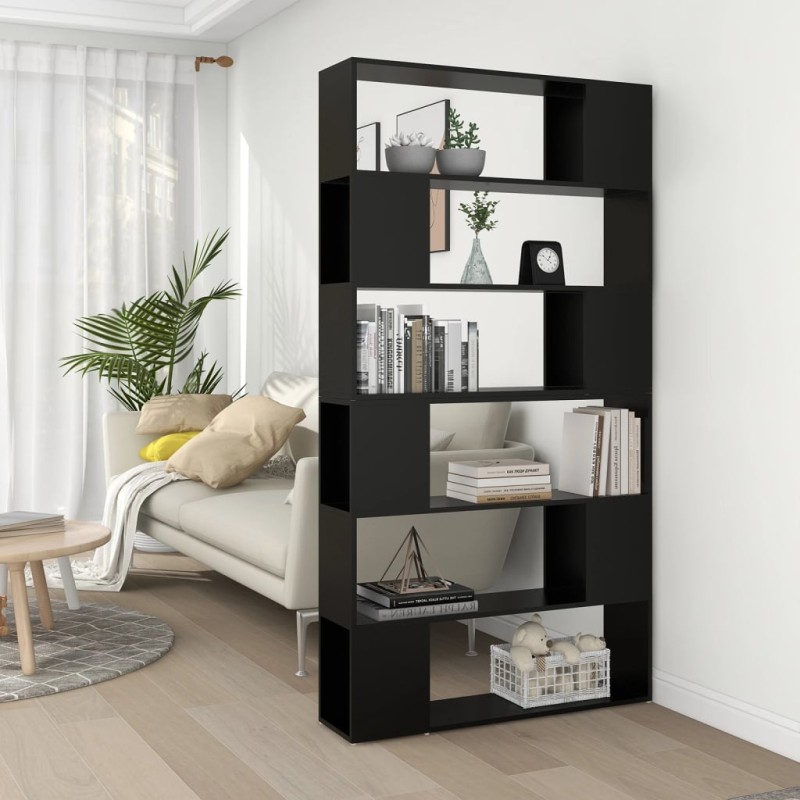 vidaXL Bücherregal Raumteiler Schwarz 100x24x188 cm vidaXL Bücherregal Raumteiler Schwarz 100x24x188 cm