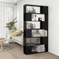 vidaXL Bücherregal Raumteiler Schwarz 100x24x188 cm vidaXL Bücherregal Raumteiler Schwarz 100x24x188 cm