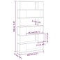 vidaXL Bücherregal Raumteiler Schwarz 100x24x188 cm vidaXL Bücherregal Raumteiler Schwarz 100x24x188 cm