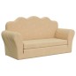2-Sitzer Kindersofa mit Schlaffunktion Creme Weicher Plüsch 2-Sitzer Kindersofa mit Schlaffunktion Creme Weicher Plüsch
