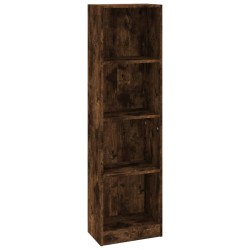 vidaXL Bücherregal 4 Fächer Räuchereiche 40x24x143 cm Holzwerkstoff