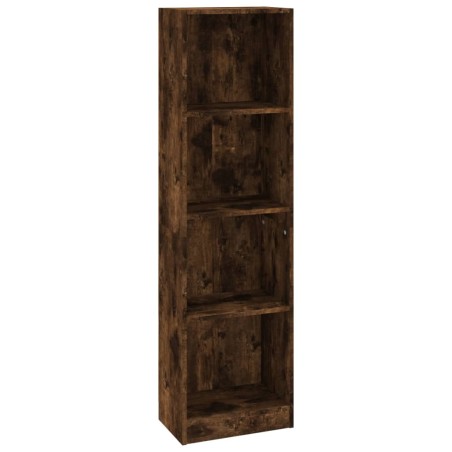 vidaXL Bücherregal 4 Fächer Räuchereiche 40x24x143 cm Holzwerkstoff